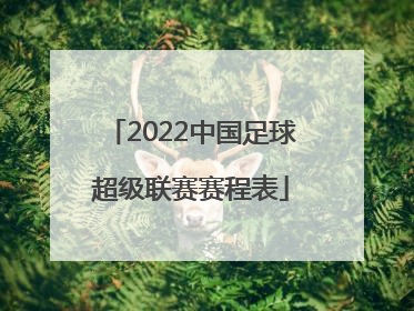 「2022中国足球超级联赛赛程表」2022年中国足球超级联赛赛程表